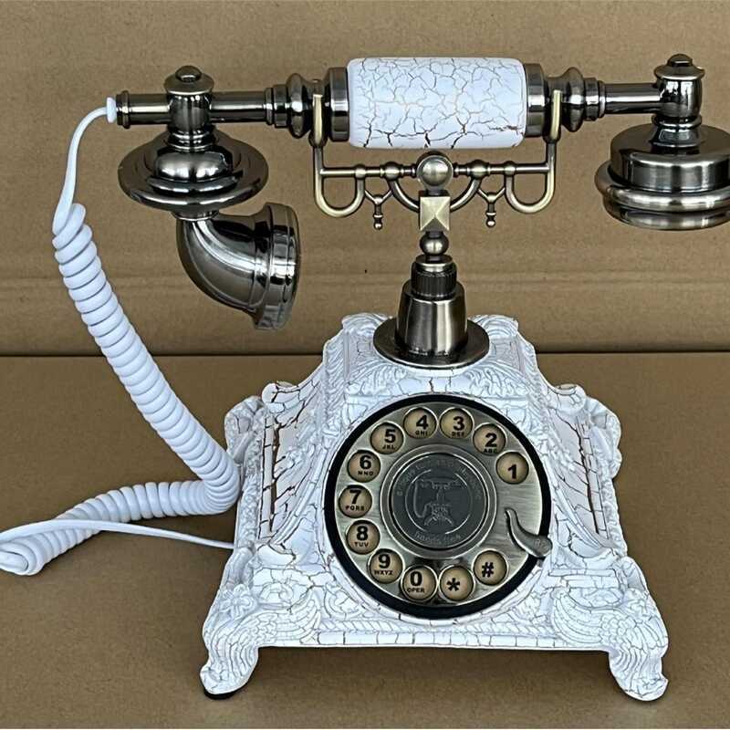 Retro Message Antique European Style Dial Display Telephone Landline ...