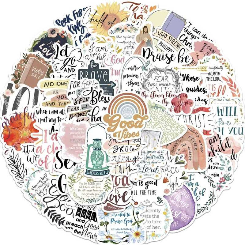 Die Cut Bible Verse Faith Stickers Jesus Phrase Christian Stickers for ...