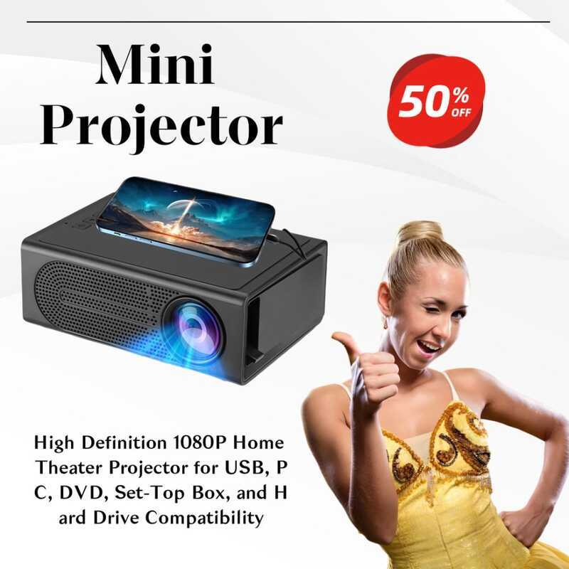 Mini Projector 2025 Upgraded, Portable Smart Projector For Kids & Home ...