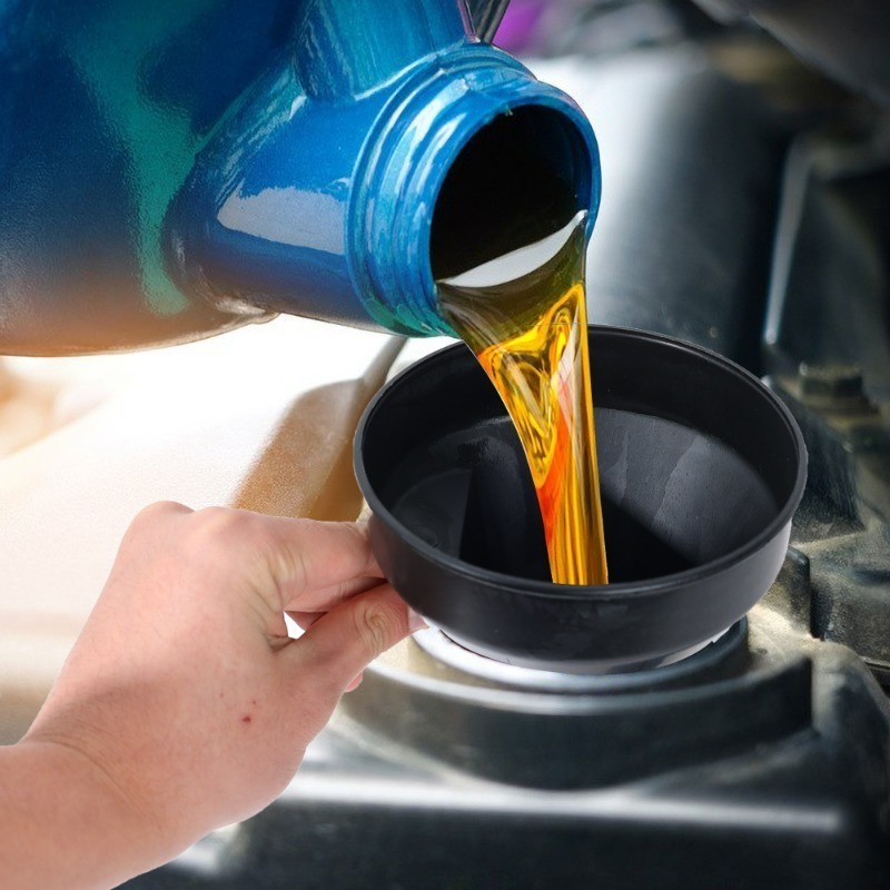 Long Stem Plastic Anti-Splash Funnel - Car Motorcycle Gasoline Engine ...