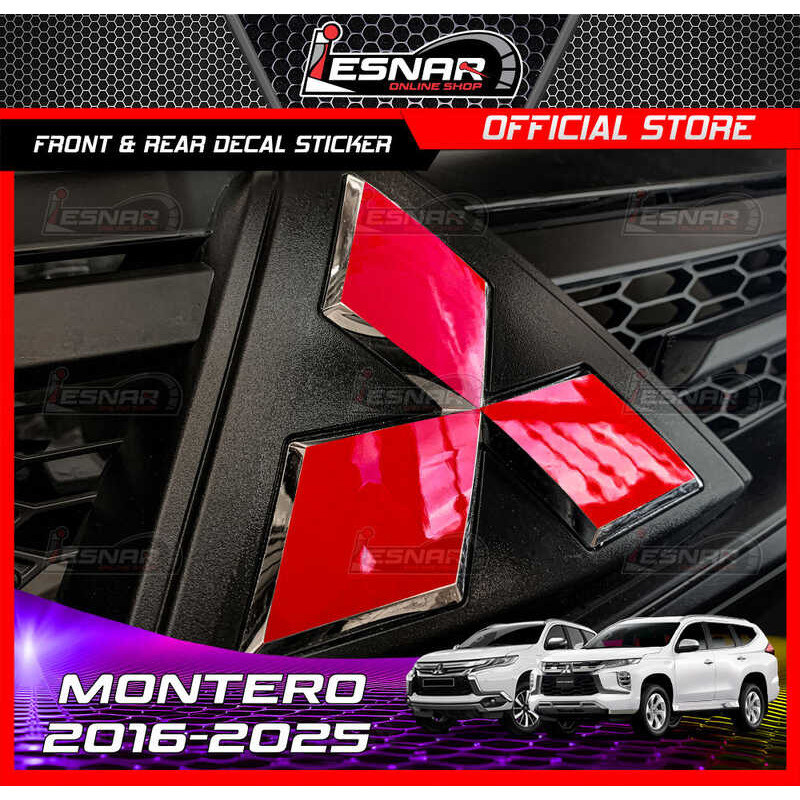 2016-2025 Front Sport Montero & Rear Logo Decal Sticker & | Shopee ...