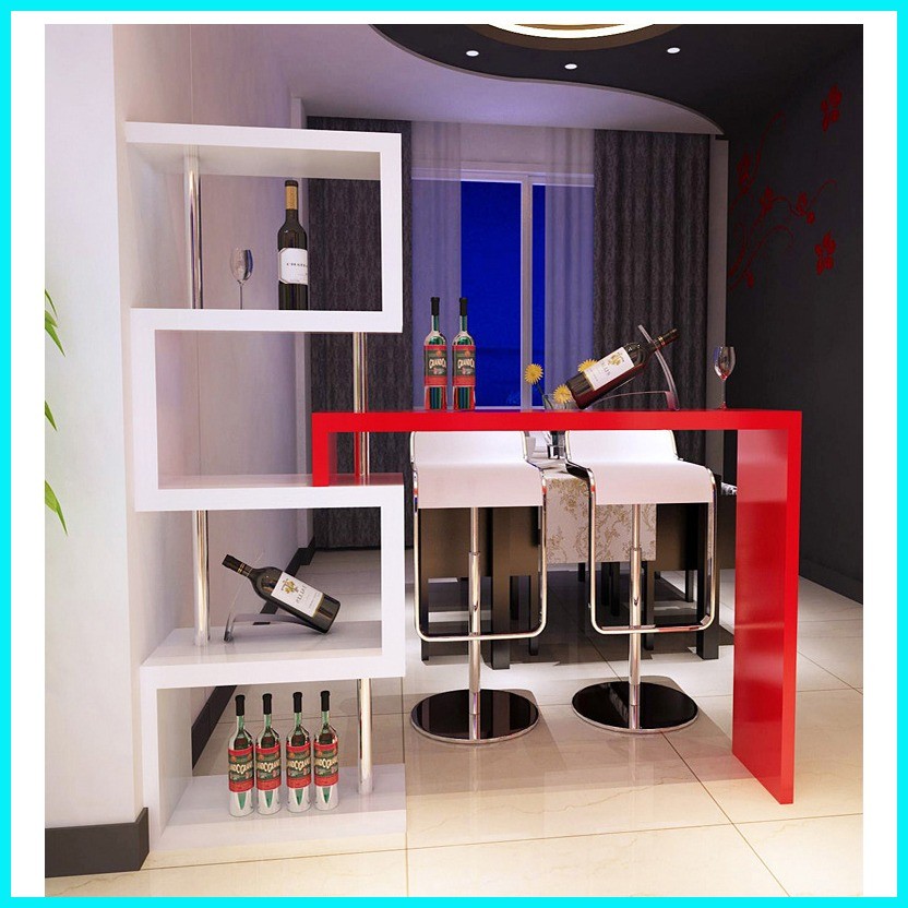 Bar table Ergonomic Modern Mini Bar Counter table with Rotating 360 Bar ...