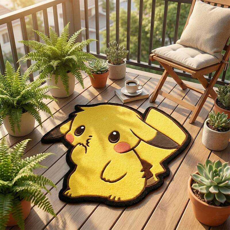 94 Pokémon Pikachu Rug Anime Plush Bedside Carpet Fluffy Floor Mat Cute ...