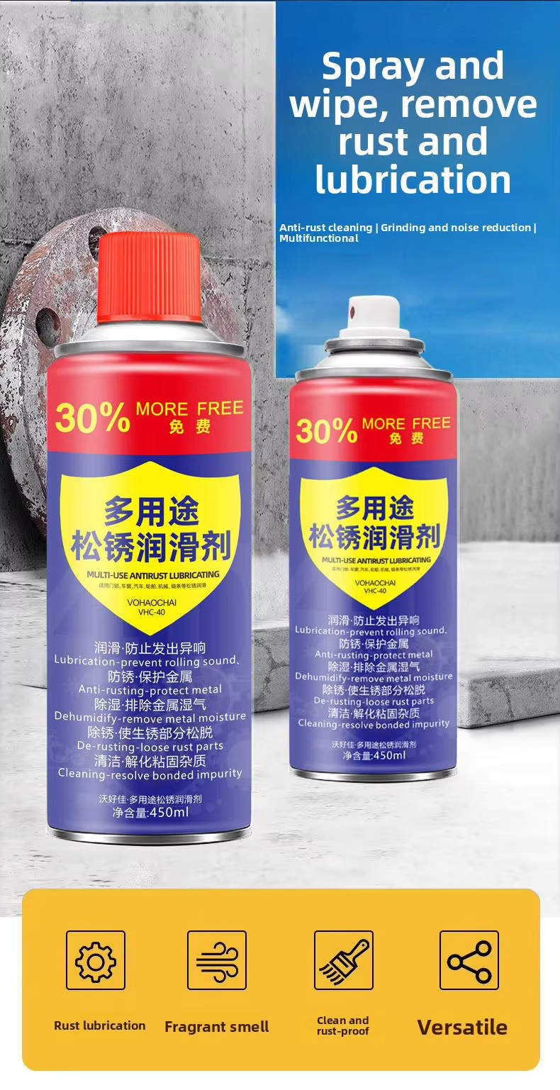 Strong Rust Remover Spray for Metal Steel Anti-Rust Lubricant Cleaner ...