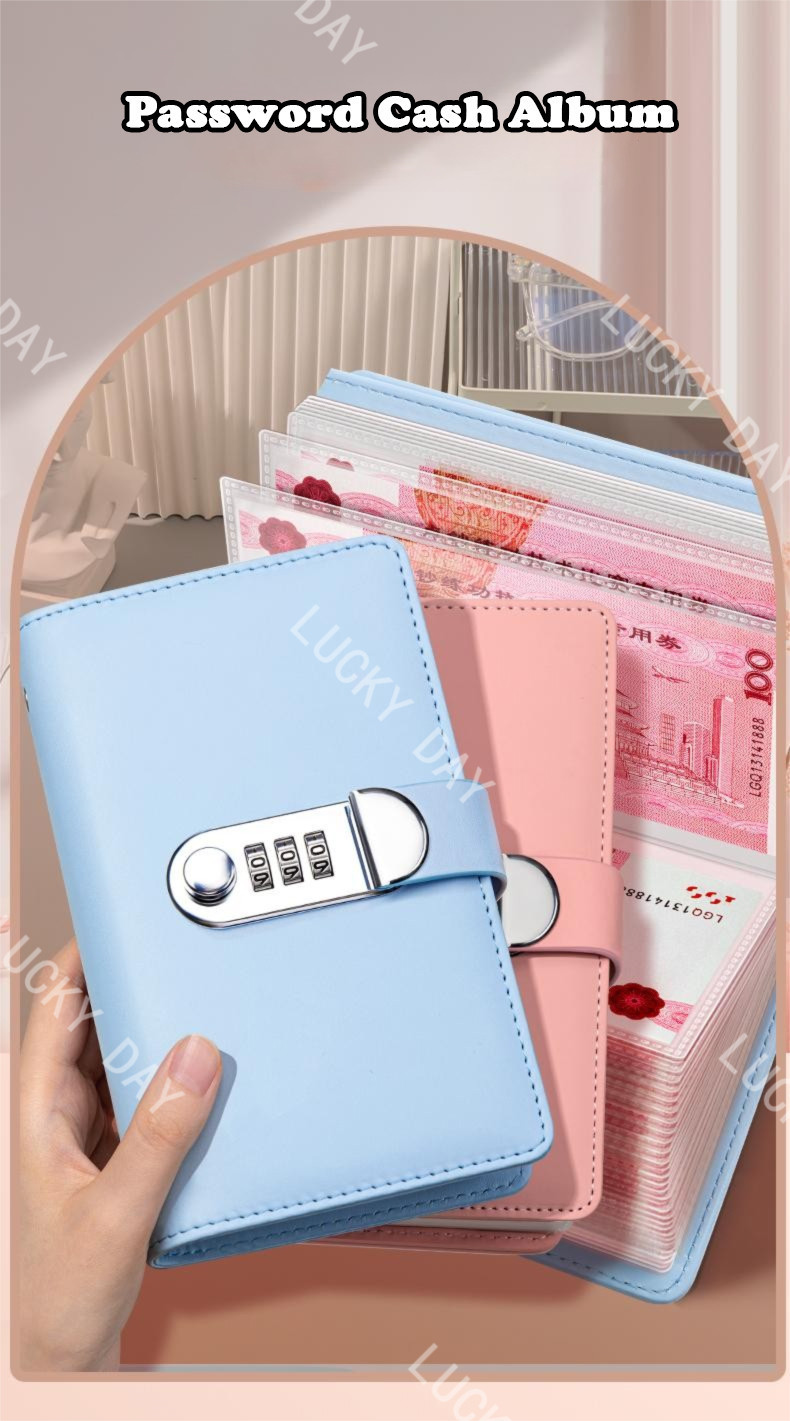 100 Envelopes Money Saving Challenge PU Binder Savings Organizer Book ...