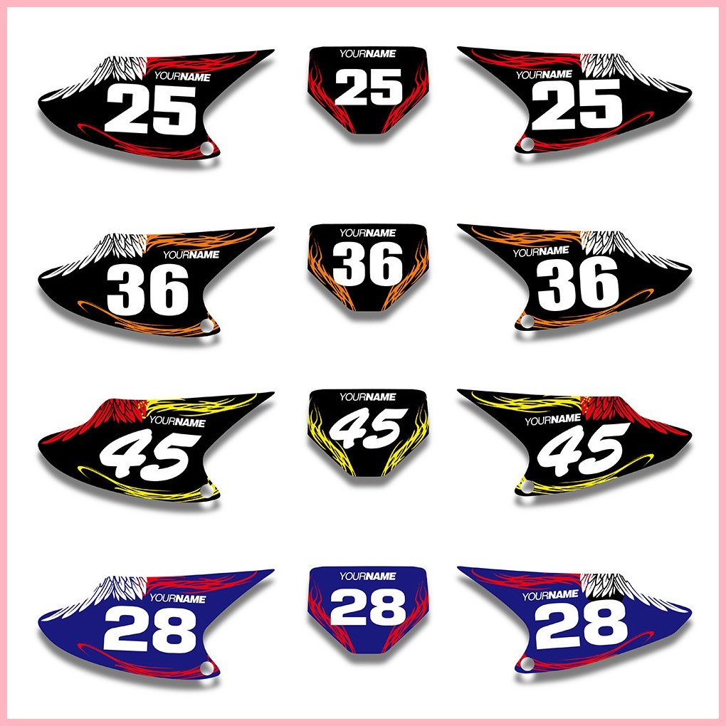 NICECNC Custom Number Plate Background Graphics Sticker & Decal For ...