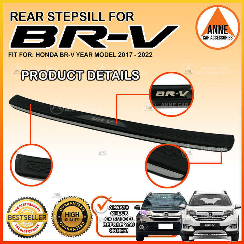 Honda Rear Stepsill For Br-V BRV 2017 2018 2019 2020 2021 2022 / 2023 ...