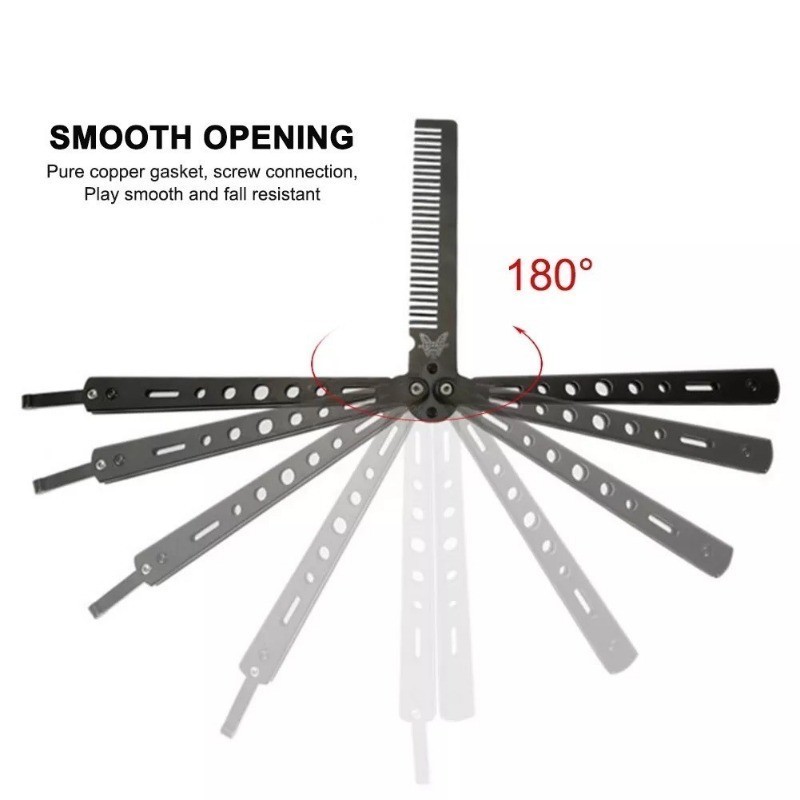 Foldable Butterfly Comb Training Practice Combs Stainless Steel Fast ...