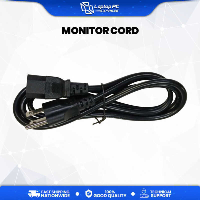 Power Cord Cable For Laptop Charger US Triangle Plug Pin CPU Monitor ...