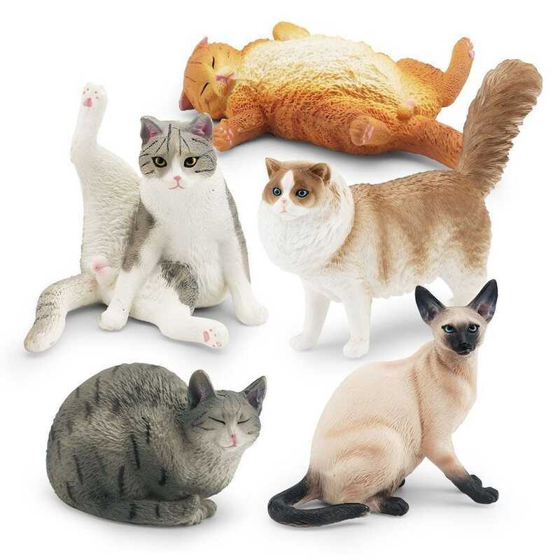PVC Simulation Cat Model Siamese Ragdoll Persian Lifelike Realistic Pet ...