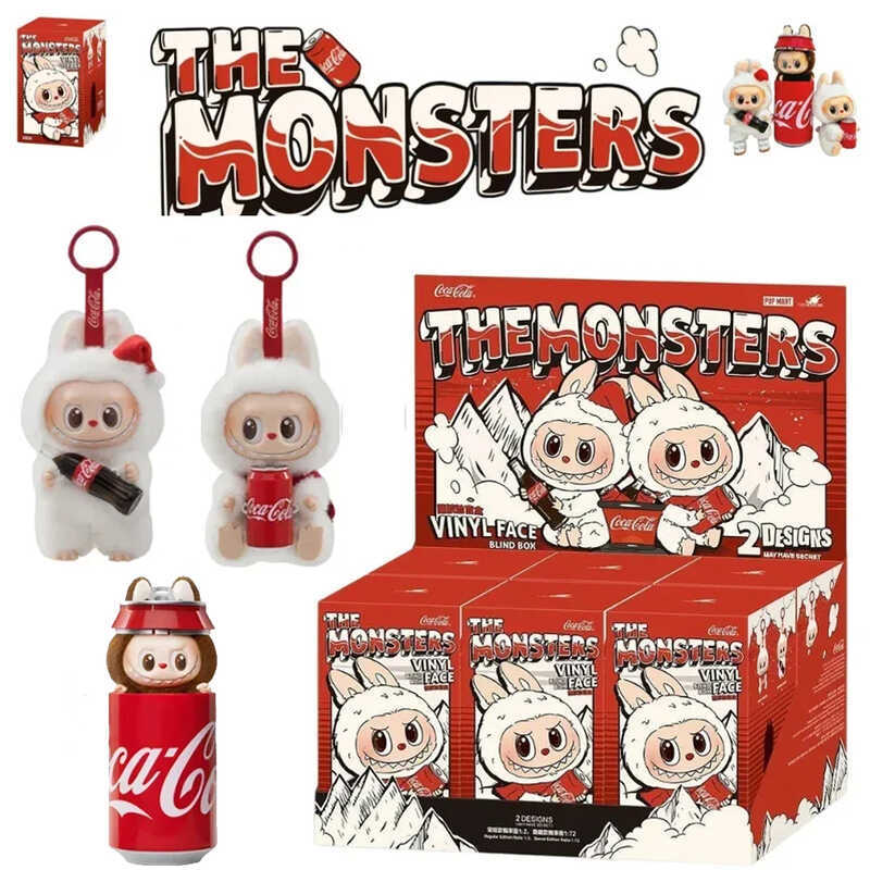 New Monster Coca Cola Series Vinyl Doll Labubu Action Figure Keych ...