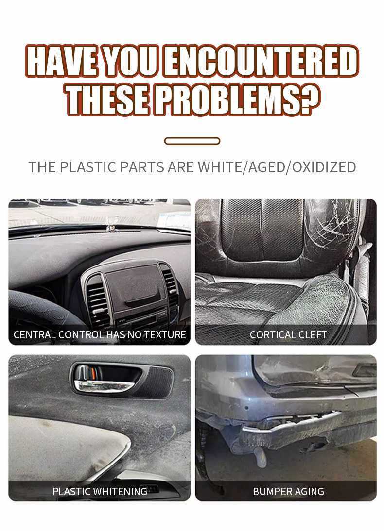 120ML Plastic Restorer Back to Black Gloss Cleaning Auto Polish Repair ...