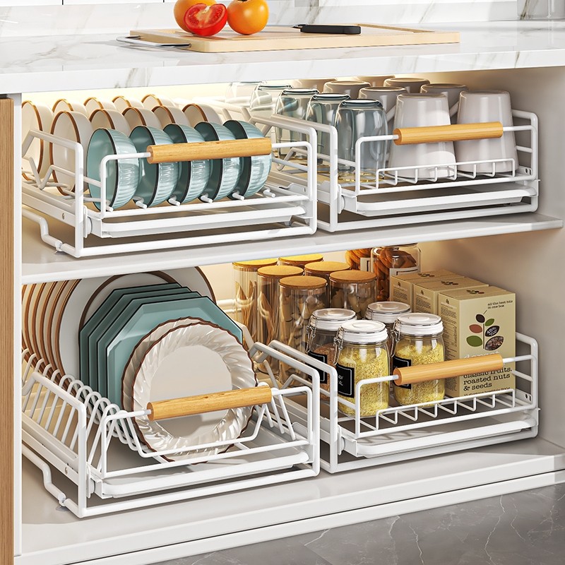 Kitchen drawing cabinet kitchen tableware cabinet storage rack drainage ...