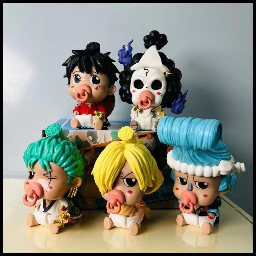 Hey Anime-One Piece Chibi Pacifier Baby Luffy,Sanji,Zoro,Brool,Franky ...