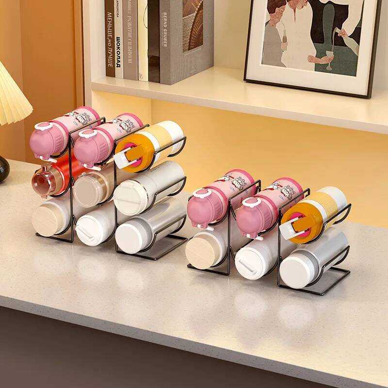Metal Water Stackable Bottle Storage For Kitchen Vacuum Flask Holder ...