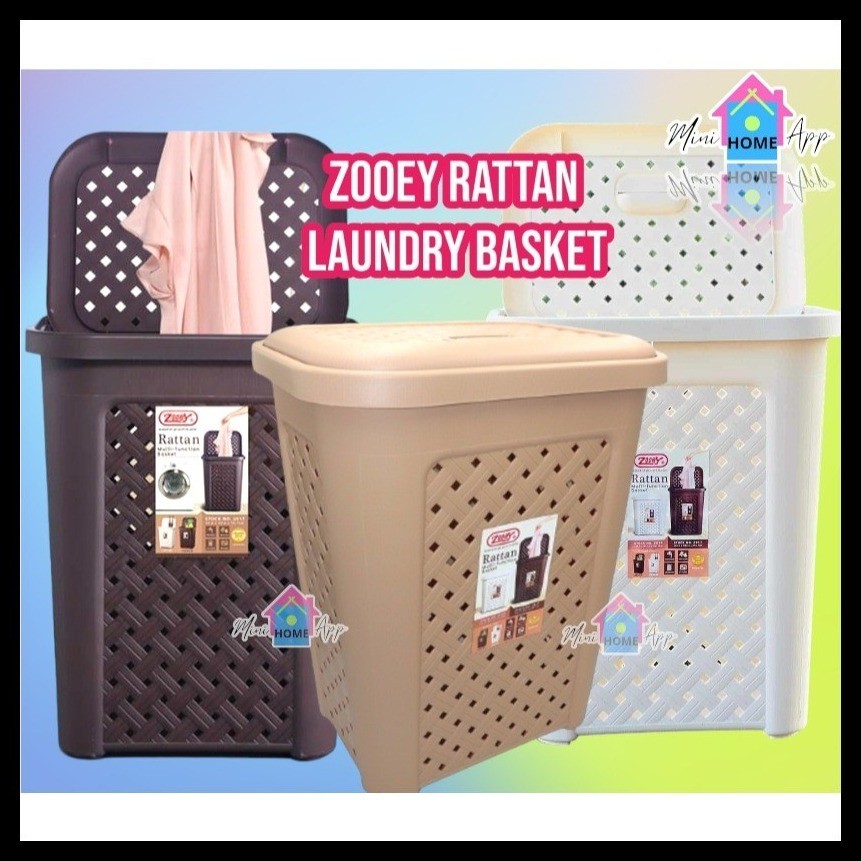 ZOOEY PLASTIC RATTAN LAUNDRY BASKET/ LABAHAN | Shopee Philippines
