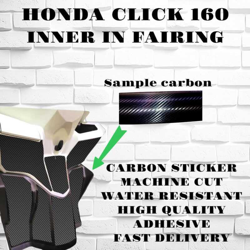HONDA CLICK 160 INNER FAIRING Sticker/ CARBON /Plain COLLOR Sticker ...