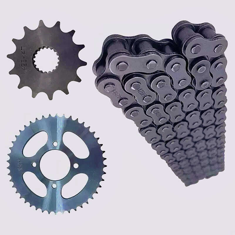 for Suitable HJ125-7-7A-7D-7F-7E-7M Silver Leopard Motorcycle Chain Set ...