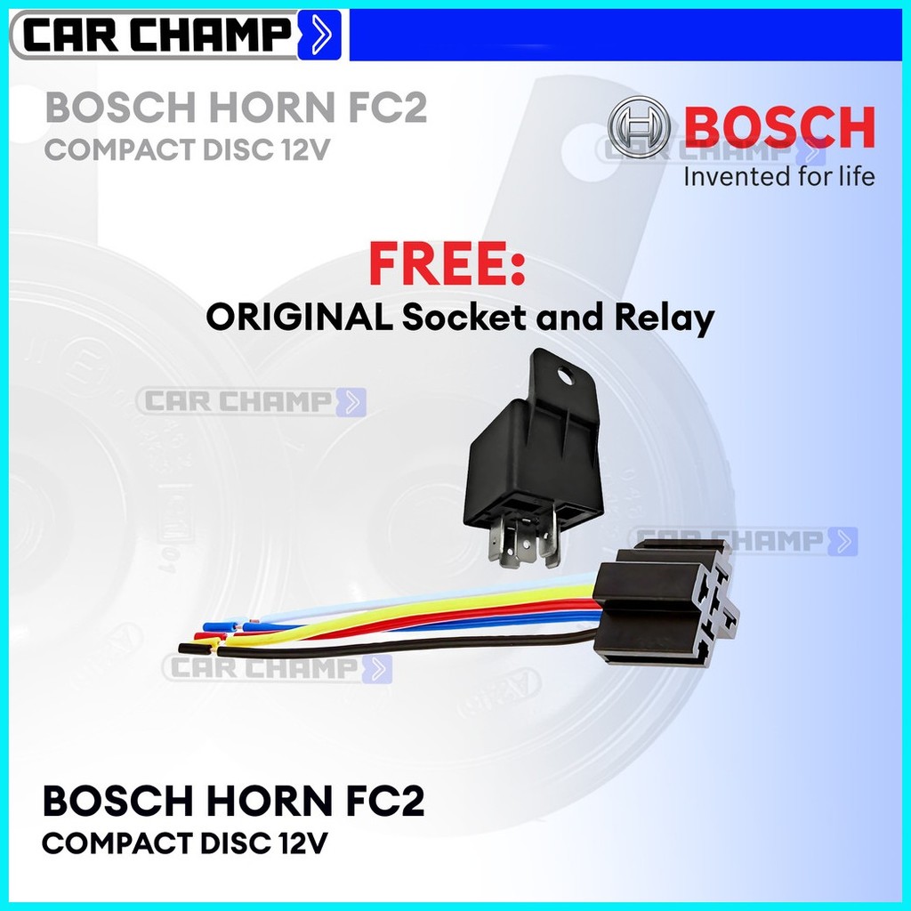 Bosch Horn FC2 - Compact Disc 12V w/ FREE SOCKET & RELAY ( Car ...