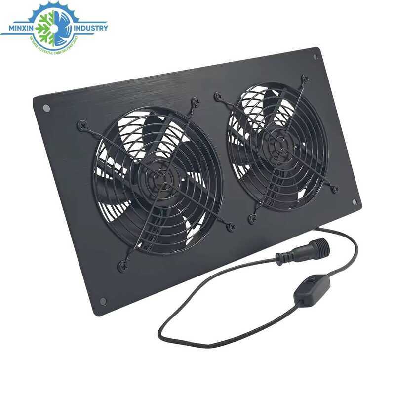 Dual Fan Aluminum Panel BLDC High-Speed Fan 2 X 120mm Computer Cabinet ...