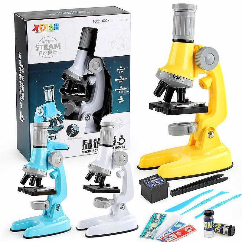 1200X Microscope Children Homeschool Science Educational Toys For Kids ...