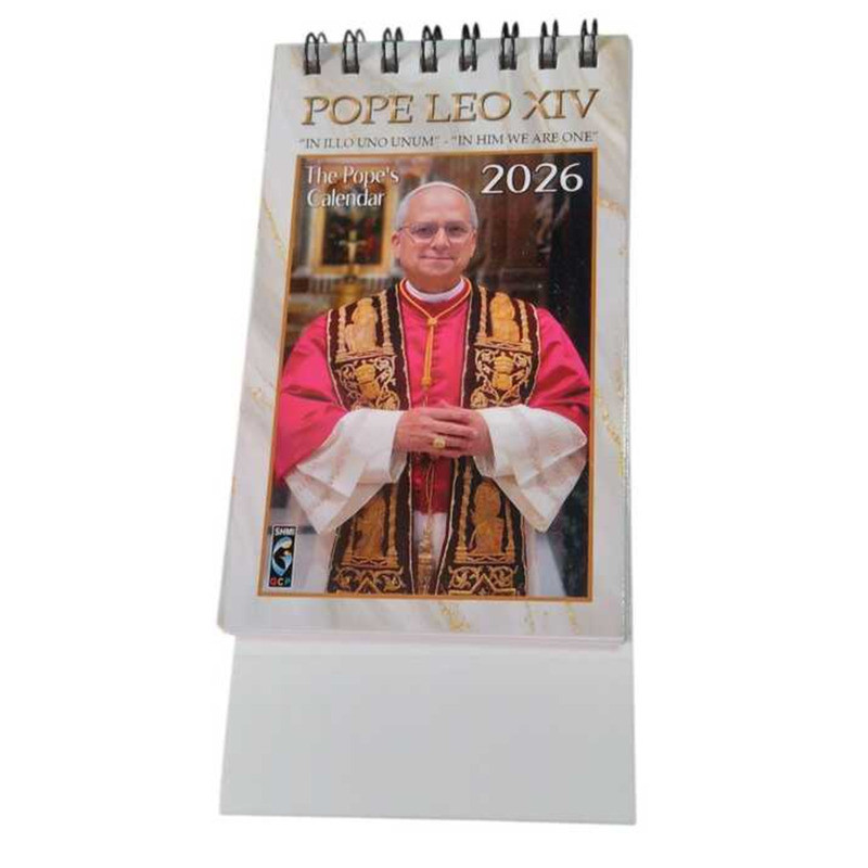 Mini Calendar 2026 W/Pope Leo Xlv Photos ( L- 8Cm X W- 6Cm H- 14Cm ...