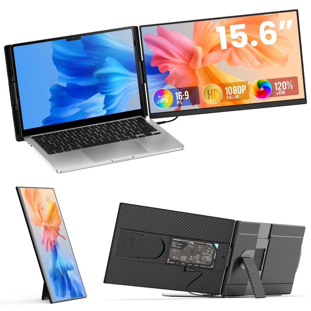 Portable Monitor 15.6'' FHD 1080P Ultra-Slim Laptop Extended Screen IPS ...