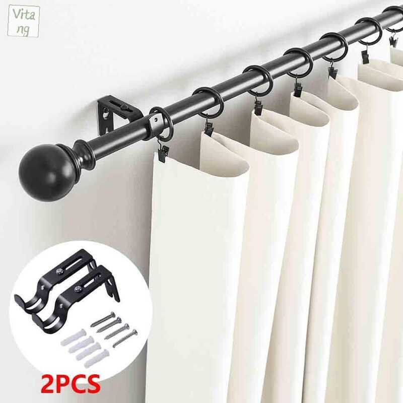 VITANG Metal Construction Curtain Rod Hook Universal Adjustable ...