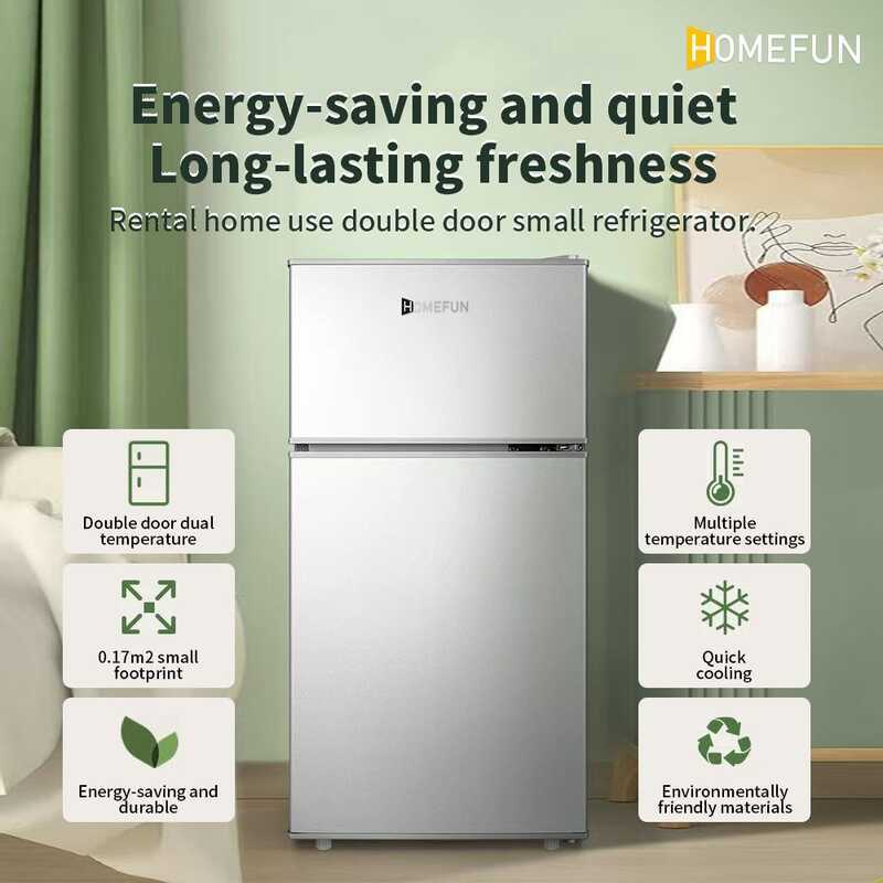 HOMEFUN Mini Inverter With Freezer HD Inverter Door Small Refrigerator ...