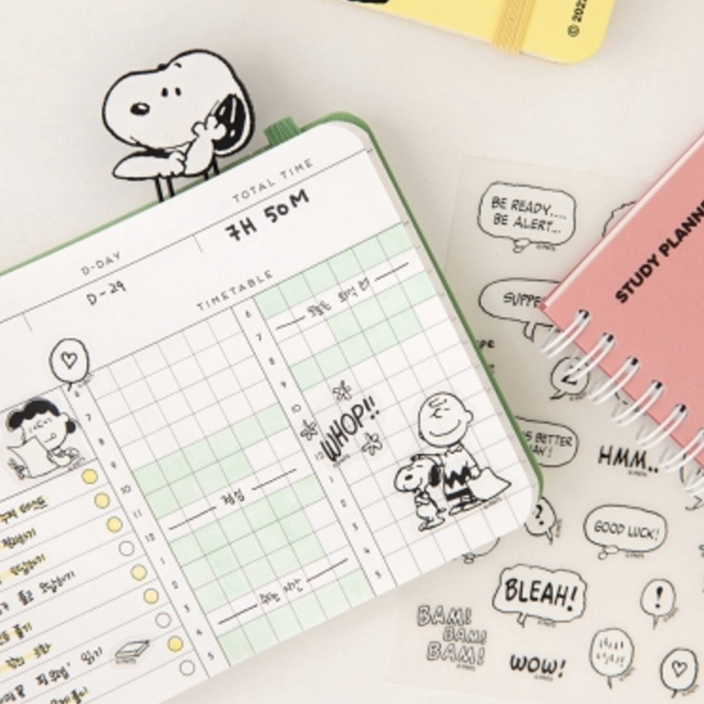 from KOREA PEANUTS, Snoopy and Friends Mini Study Planner for 4 months ...