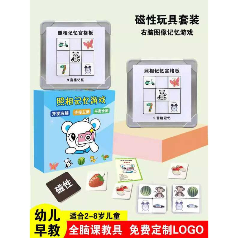 Whole Brain Development Teaching Aids Photo Grid Board Memory Training ...