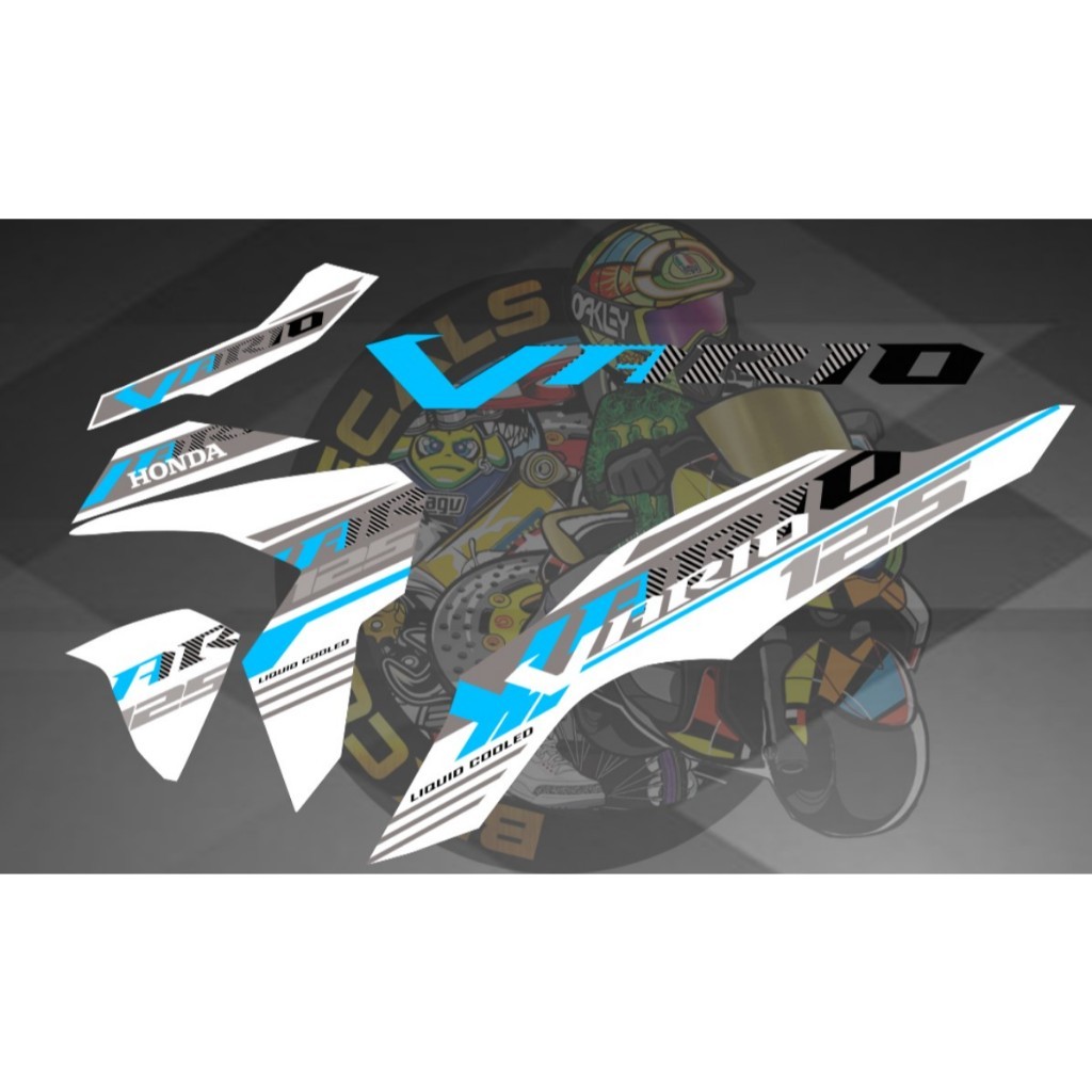 honda click v3 white decals 38 bikcol decals | Shopee Philippines