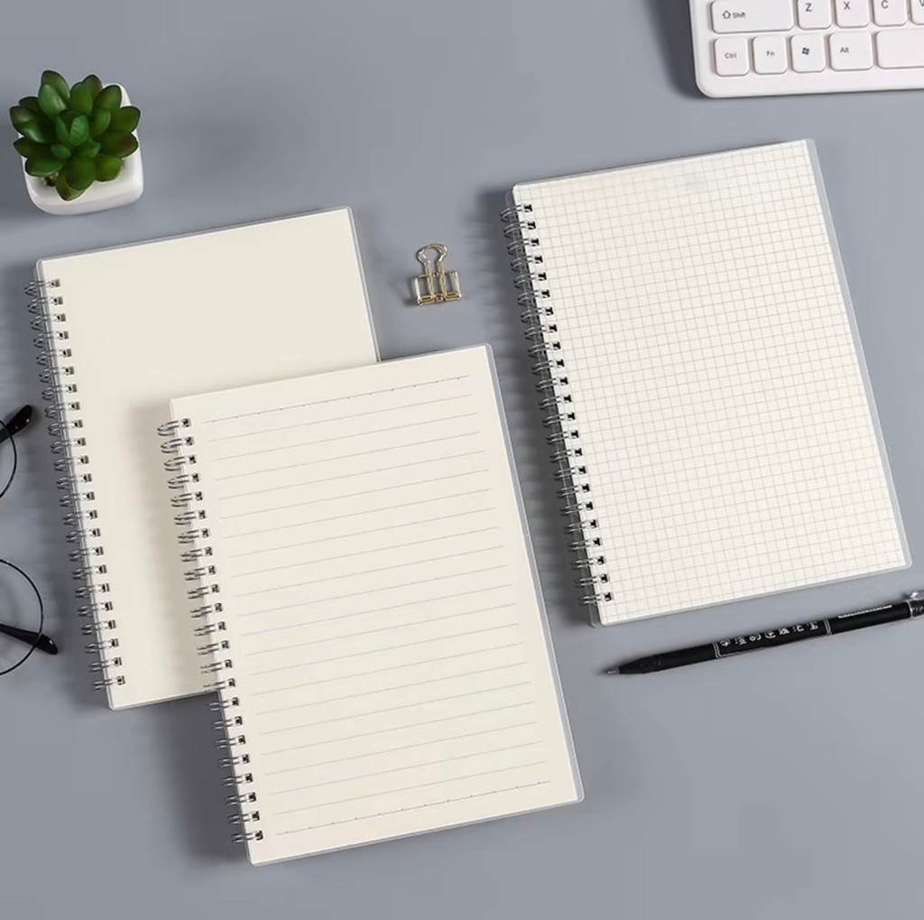 GOODAY MUJI Style Spiral Notebook A5 A6 B5 A4 Lined Blank Grid 80 ...