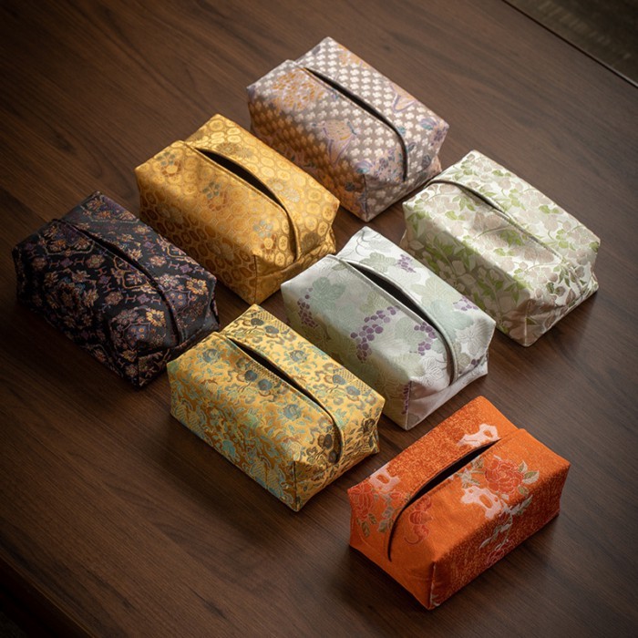 Chinese Zen Light Luxury Tissue Box Fabric Living Room Tea Desktop ...