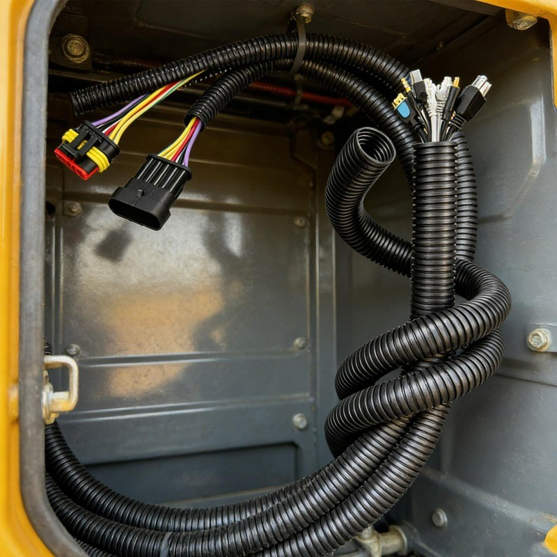 Car Wiring Harness Protect Sleeve - PP Flame Retardant Spiral ...
