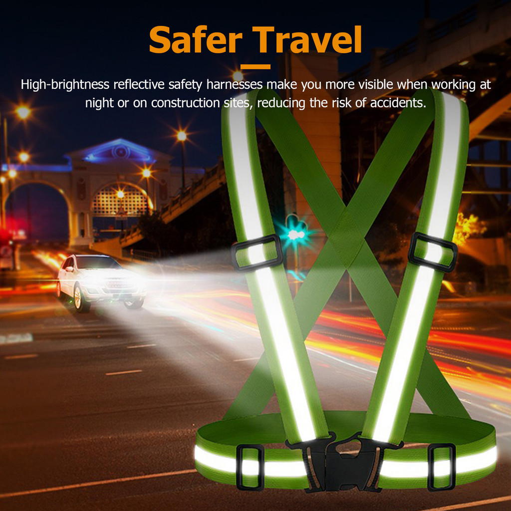 Garter Reflective Vest -High Visibility Safety Vest for Night Riding ...