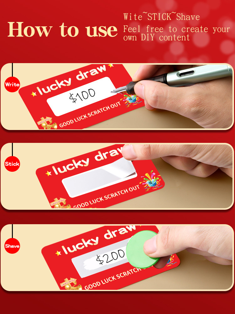 DIY Handmade Scratch Cards 2026 Lucky Blessing for Teacher Classroom ...