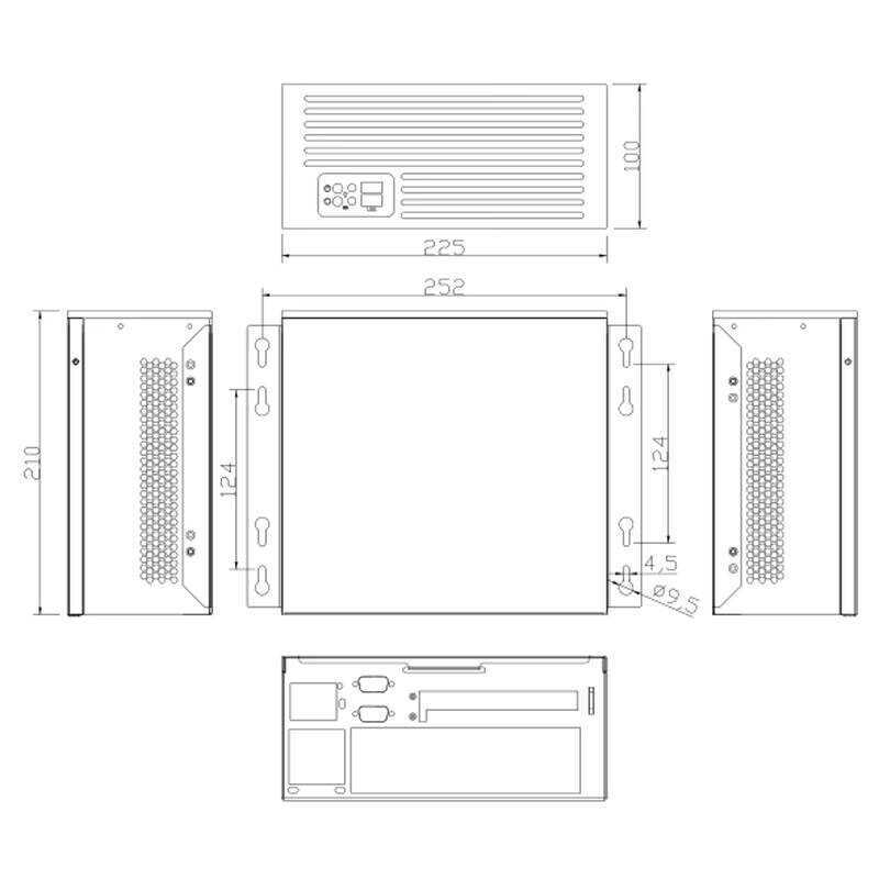 Compact ITX Computer Case MicroATX Form Factor Stock Rack for Wall ...