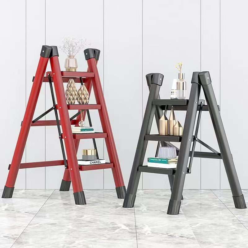 Ladder 3/4 Steps Folding Steel Ladders Aluminum Lightweight Step Stool ...