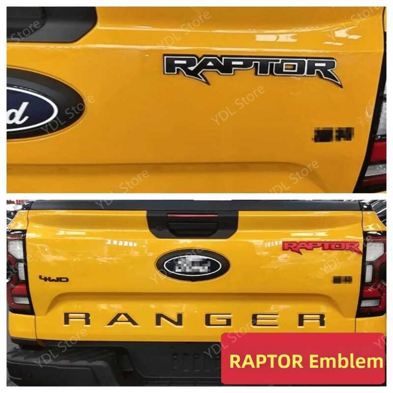 Ford Ranger T9 Raptor 3D Logo Letter Mark Raven Edition Car Badges ...