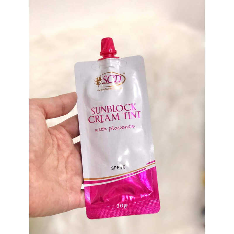 SCD Sunblock Cream Tint With Placenta Big Sachet 30G | Shopee Philippines