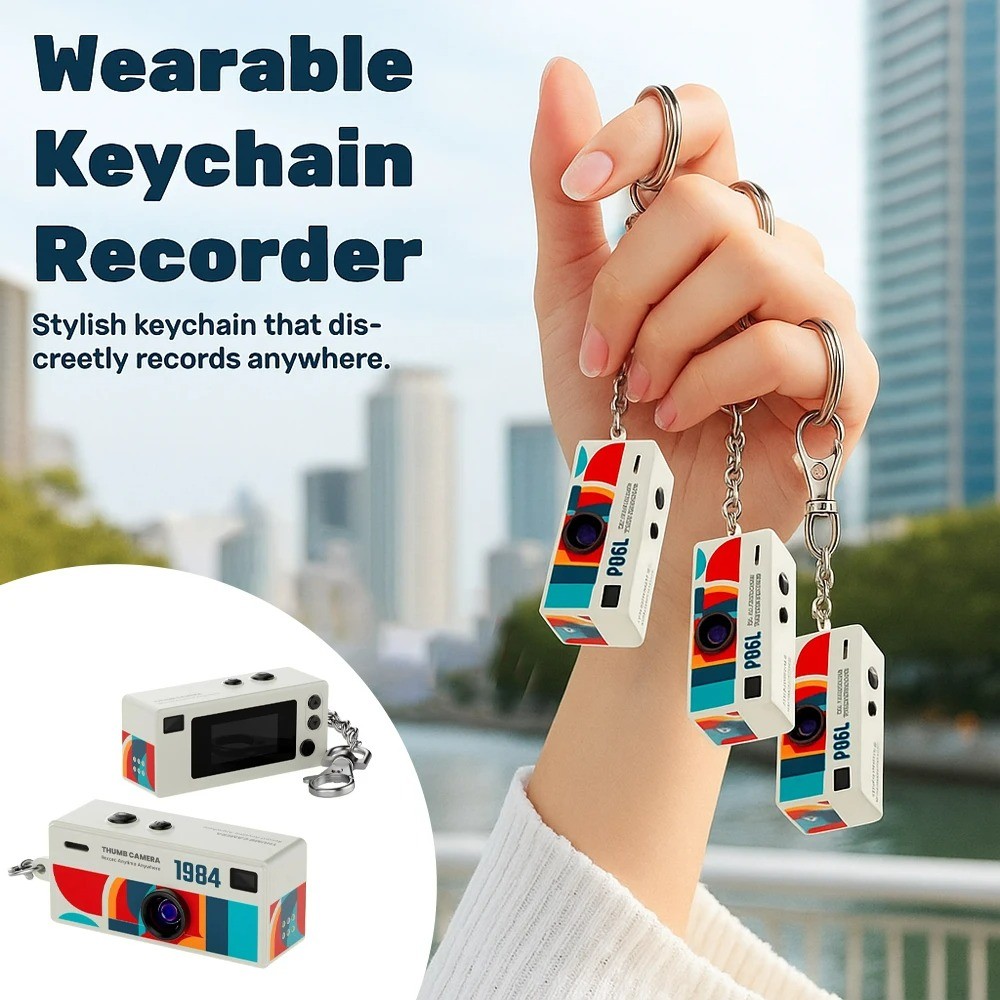 Mini Keychain Thumb Camera with 1080P HD Video Recording and 130 Degree ...
