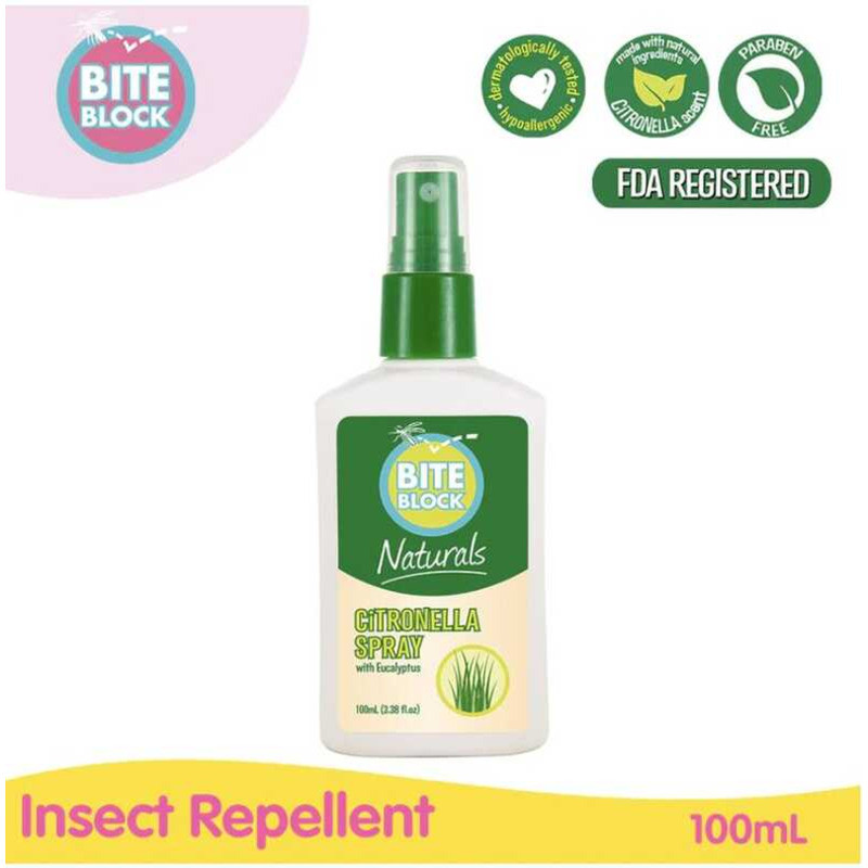 Bite Block Naturals Insect Repellent Citronella Spray Ml Deet Free All ...