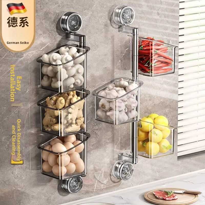 Suction Cup Wall Mounted Garlic And Ginger Storage Box | Shopee Philippines