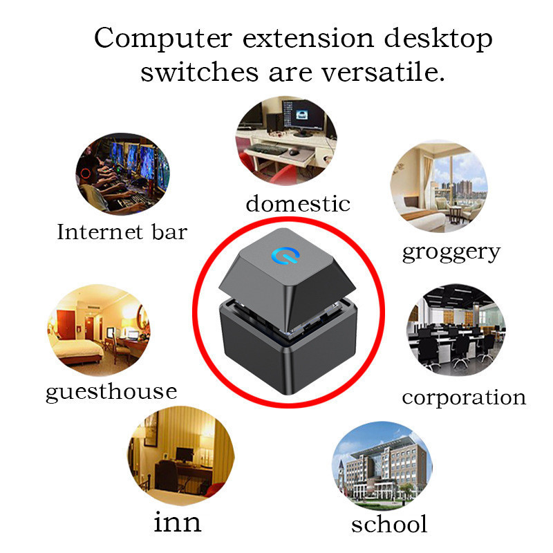 Computer Desktop Switch Blue LED Lights PC Motherboard External Start ...