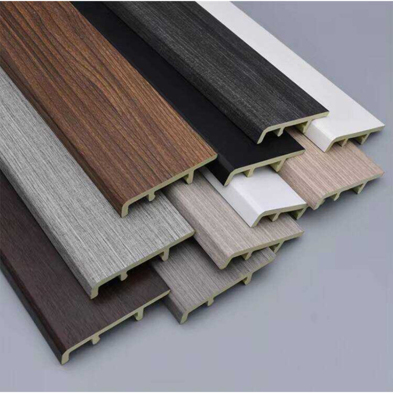 Painted PVC Baseboard Waterproof White Black Wooden Finish Floor Corner ...