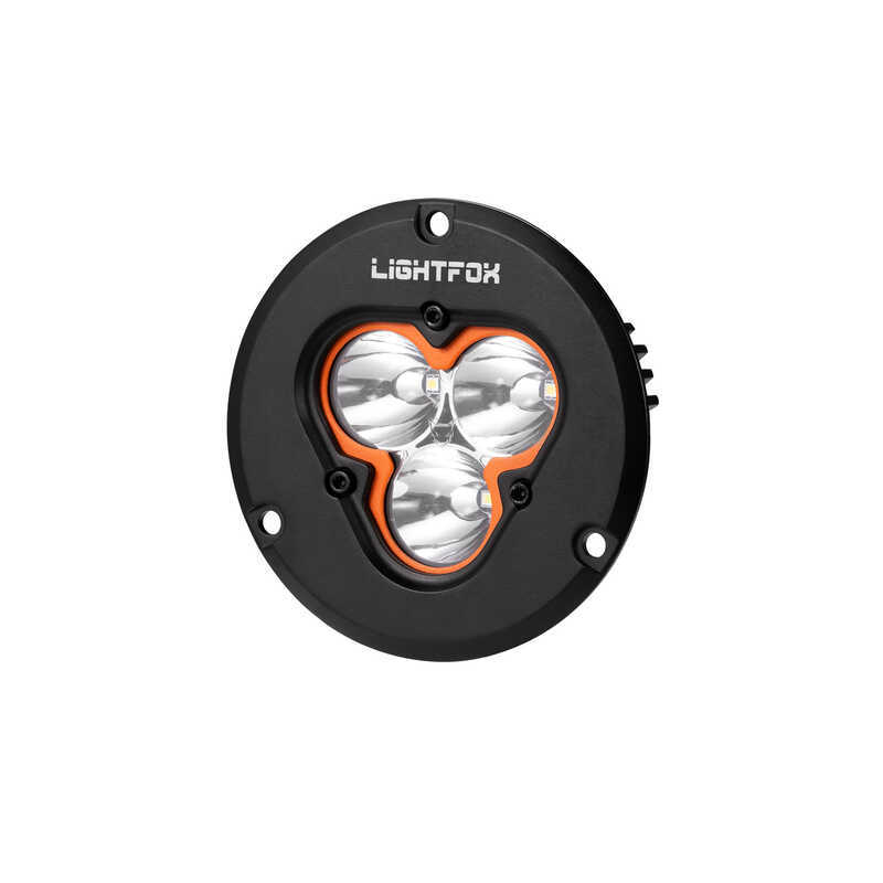 LIGHTFOX 3inch A-Pillar Triangle Spotlight Waterproof Car LED Auxiliary ...