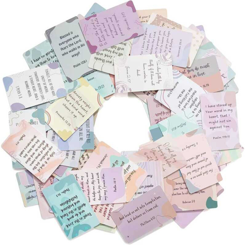 Bible Scripture Cards Print Pocket Scripture Bible Verse Embossed ...