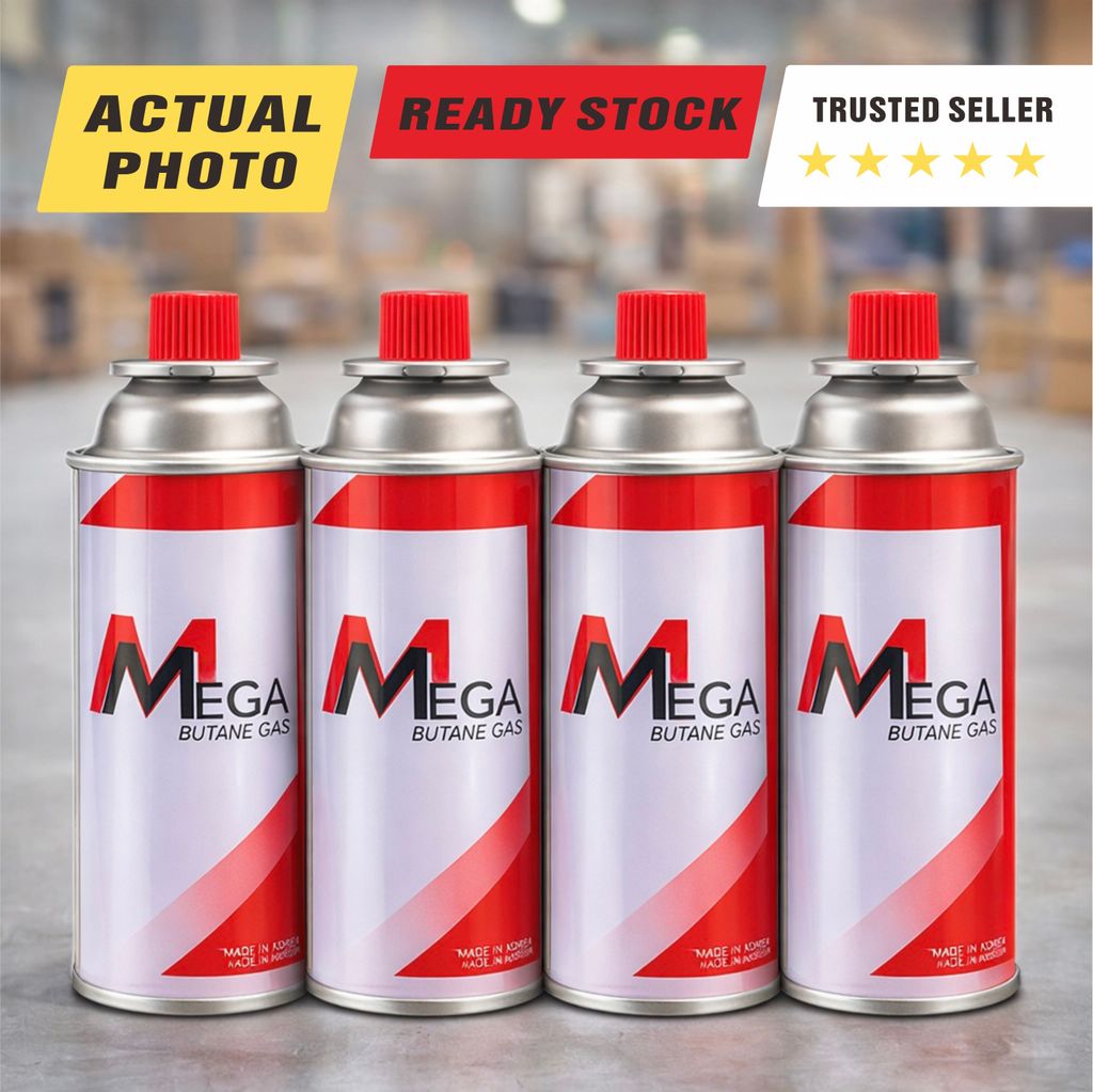MEGA #220g Butane Gas Canisters 4PCS – Home Hotpot, Portable Stove ...