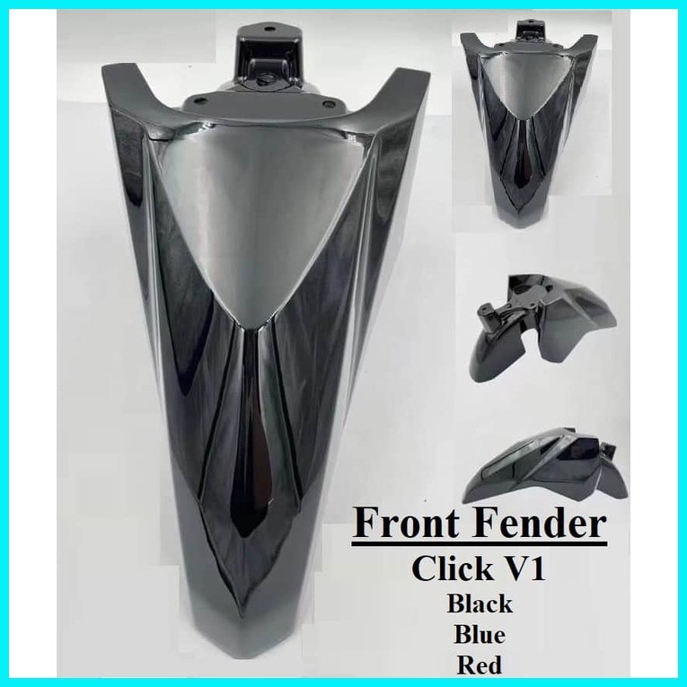 (GCF) Front Fender Click V1 (Black / Red / Blue ) | Shopee Philippines